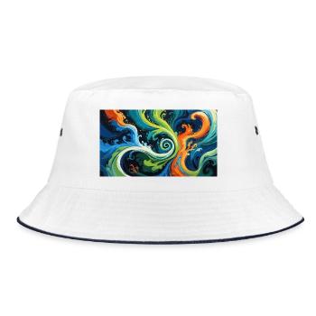 Tourbillon artistique de couleurs - Bob - blanc/marine - Devant