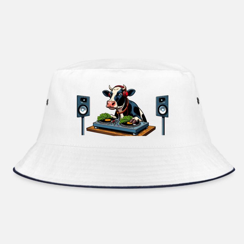DJ Cowspin - Bucket Hat - white/navy