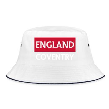 England Coventry Urban Silhouette with Color Block - Bucket Hat - white/navy - Front
