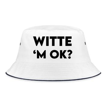 white mug - Bucket Hat - white/navy - Front