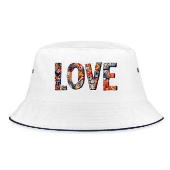 Creative Graffiti LOVE Design - Bucket Hat - white/navy - Front