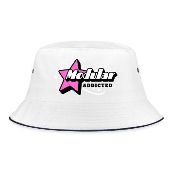 Modular Addicted Synthesizer - Bucket Hat - white/navy - Front