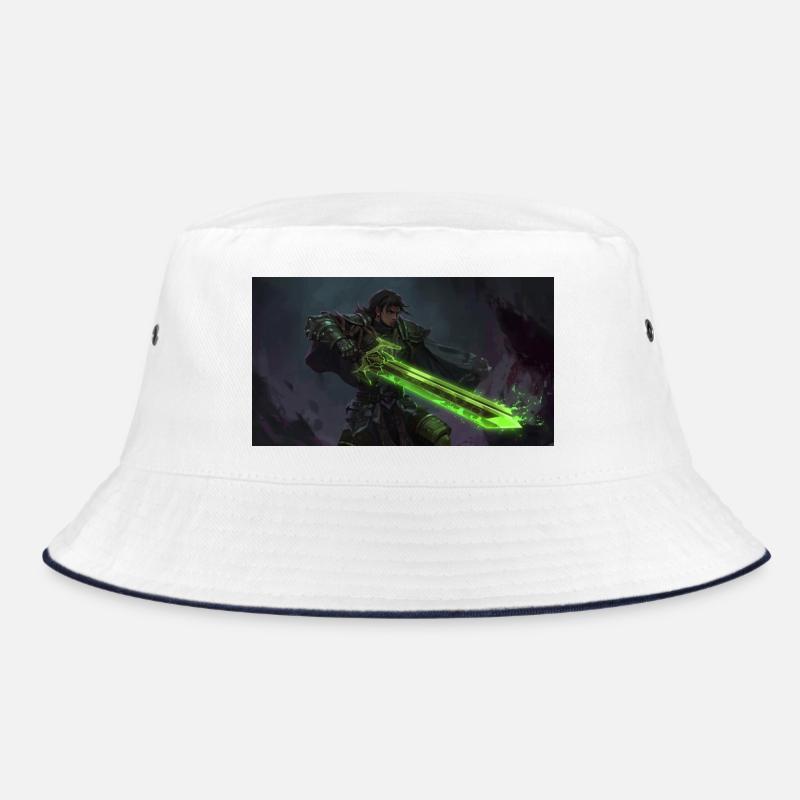 Warrior with Green Lightsaber Bucket Hat