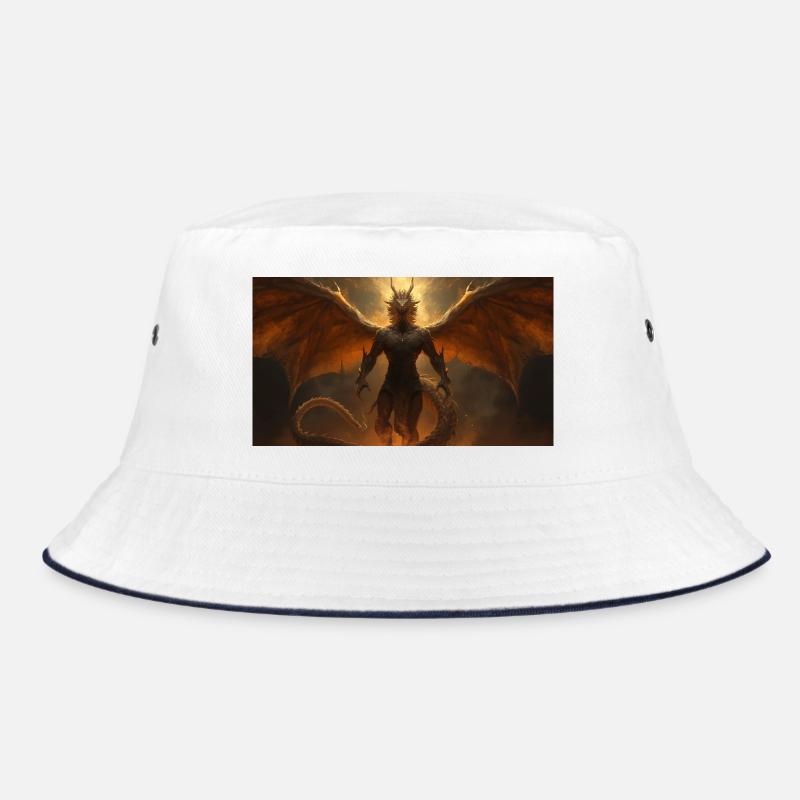 Dragonman - Bucket Hat - white/navy