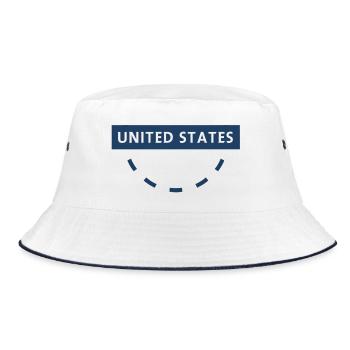 Emblème rond des États-Unis dans les tons bleus - Bob - blanc/marine - Devant