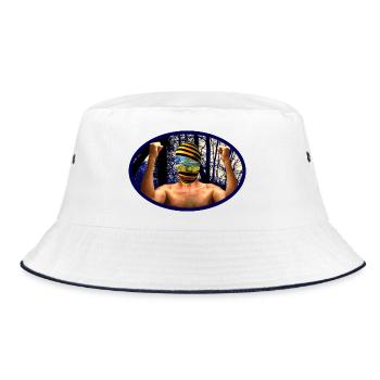 Forest Spirit Mask Warrior - Bucket Hat - white/navy - Front