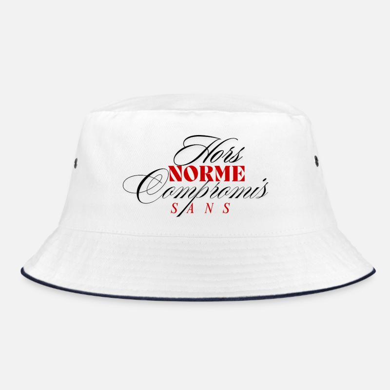 Außergewöhnlich und kompromisslos - Bucket Hat - Weiß/Navy
