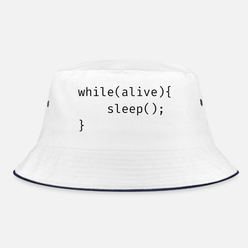 while(alive){ sleep(); Meme Bucket Hat