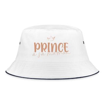 Prinz für seine Mutter - Bucket Hat - Weiß/Navy - Vorne