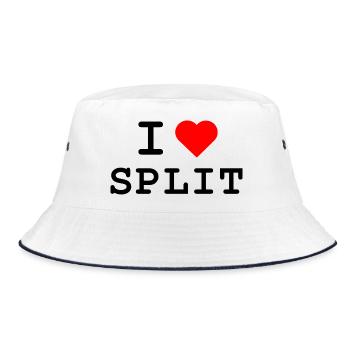 I love Split - Ich liebe Split - Bucket Hat - white/navy - Front