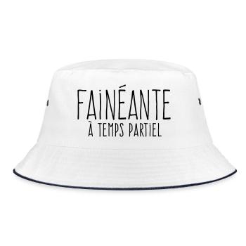 Fainéante à temps partiel - Éloge de la paresse - Bob - blanc/marine - Devant