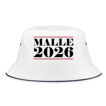 Malle 2026 - Bucket Hat - white/navy - Front
