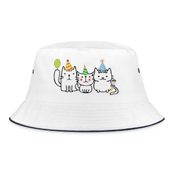 Birthday - Bucket Hat - white/navy - Front