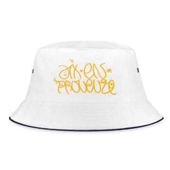 Aix en Provence Street Art Graffiti T-Shirt - Bucket Hat - white/navy - Front