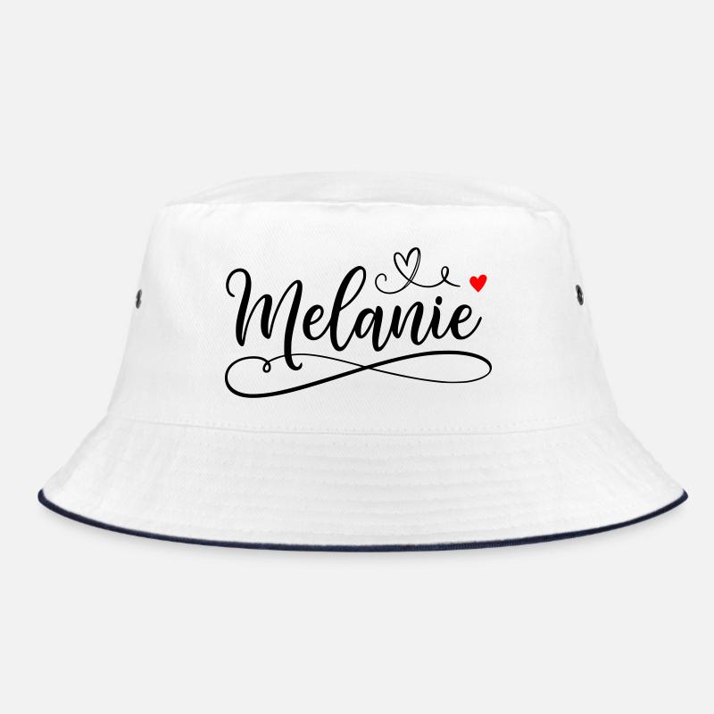 Melanie Name Vorname mit Herzchen  Bucket Hat