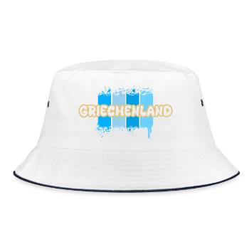 Greece as Greece - Bucket Hat - white/navy - Front