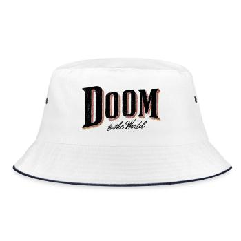 Doom to the world - Bucket Hat - white/navy - Front