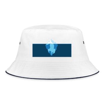 Eisberg Minimal Blau Design - Bucket Hat - white/navy - Front
