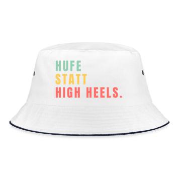 Hooves instead of high heels - Bucket Hat - white/navy - Front