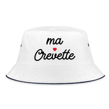 Ma Crevette Coeur Script Tee - Bob - blanc/marine - Devant