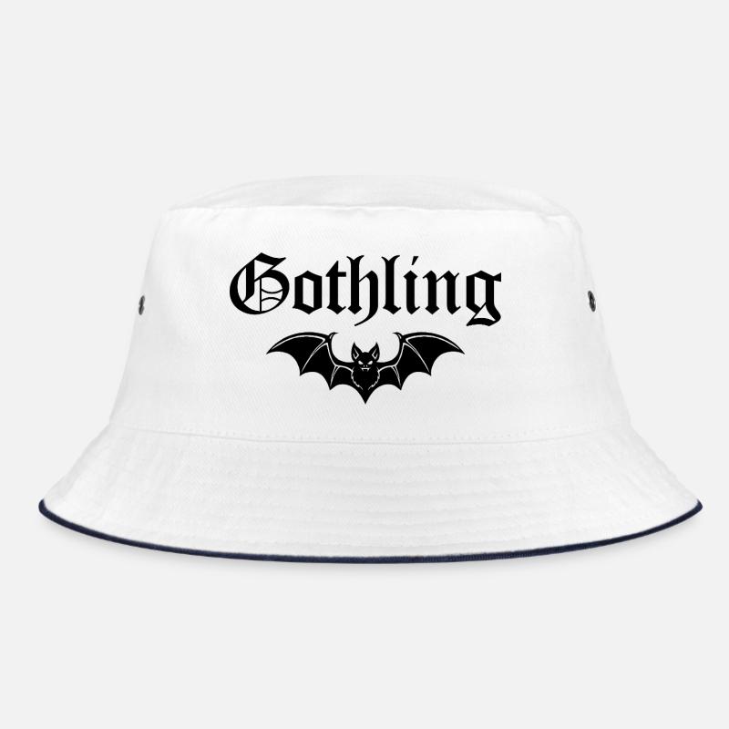 Gothling goth gothique bébé rock - Bob - blanc/marine