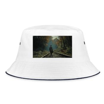 Epic Moment Near the Rails - Bucket Hat - white/navy - Front