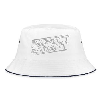 Inspect & Adapt, Agile Coach Scrum Hoodie - Bucket Hat - white/navy - Front
