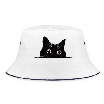 Chat Noir Voyeur - Bob - blanc/marine - Devant