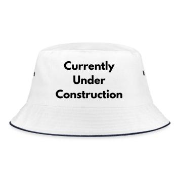 Currently under construction - Bucket Hat - white/navy - Front