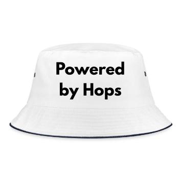 Powered by Hops - Bucket Hat - white/navy - Front