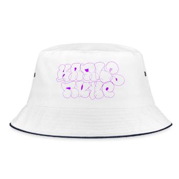Purple Karlsruhe Throw-Up Graffiti - Bucket Hat - white/navy - Front