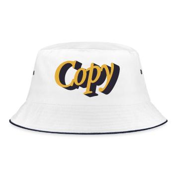 Copy - Bucket Hat - Weiß/Navy - Vorne