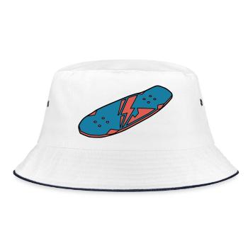 Skateboard Deck Urban Street - Bucket Hat - Weiß/Navy - Vorne