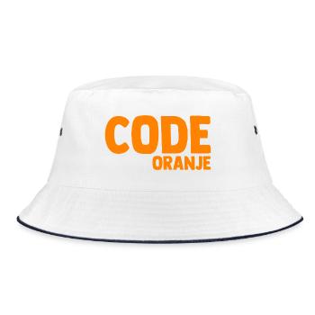 Code Oranje - Nederland - Netherlands Niederlande - Bucket Hat - Weiß/Navy - Vorne