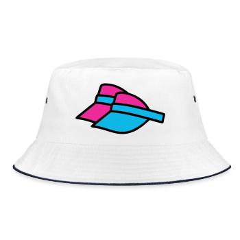 Visières Rétro des Sun Visors des années 90 - Bob - blanc/marine - Devant