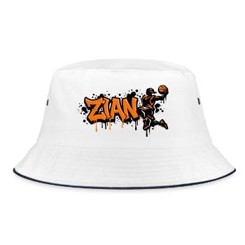 Zian Graffiti Dunk Orange - Bucket Hat - white/navy - Front