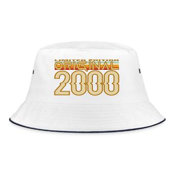 Original 2000 Vintage Rétro Tee - Bob - blanc/marine - Devant