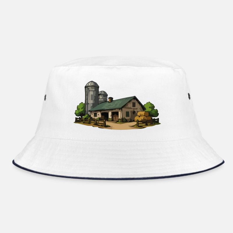 Ländliche Scheune mit Heu Bucket Hat