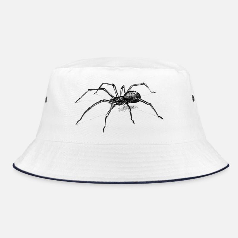 Dunkle Spinne Illustration Tier - lllustration Bucket Hat