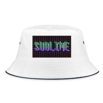 Typographie SUBLIME 3D de pixels | Filaire rétro des années 80 - Bob - blanc/marine - Devant