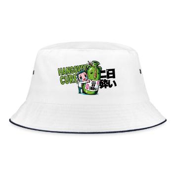 Cat support: Japan - Bucket Hat - white/navy - Front