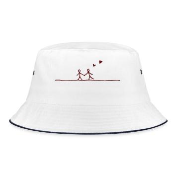 Couple amoureux - Bob - blanc/marine - Devant