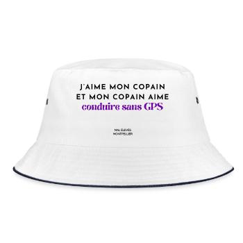 J'aime mon copain et mon copain aime conduire sans - Bob - blanc/marine - Devant