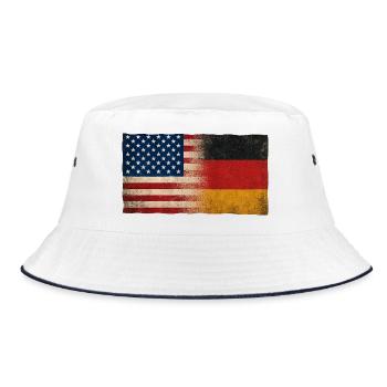 Germany USA Friendship Roots Flag - Bucket Hat - white/navy - Front