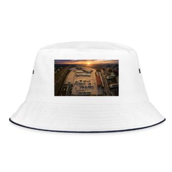 Bus depot at sunset - Bucket Hat - white/navy - Front