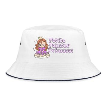 Artist Graphic Petite Painter Princess Gift Idea - Bucket Hat - Weiß/Navy - Vorne