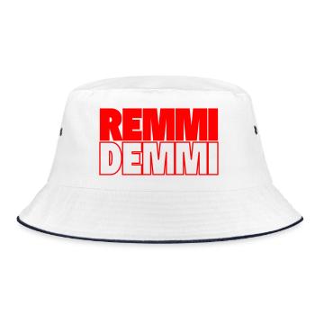 Remmi Demmi, double faute de frappe rouge noir bloc - Bob - blanc/marine - Devant