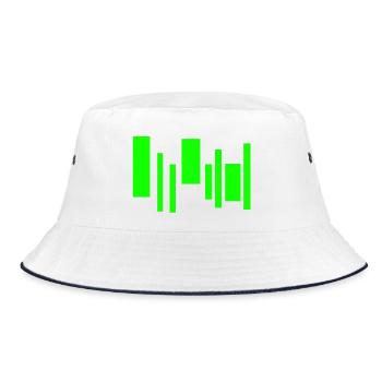 Neon Equalizer Rhythm - Bucket Hat - white/navy - Front
