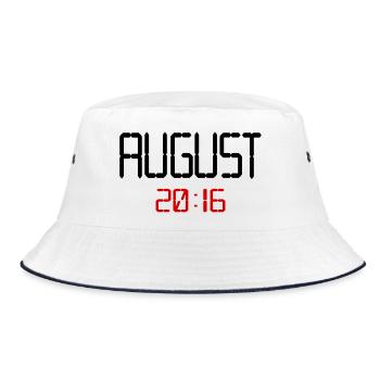 10th birthday, August 2016 - Bucket Hat - white/navy - Front