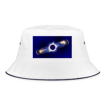 eclipse2026 - Bucket Hat - white/navy - Front